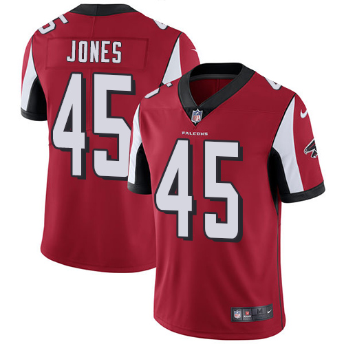 Nike Falcons #45 Deion Jones Red Team Color Men's Stitched NFL Vapor Untouchable Limited Jersey - Click Image to Close